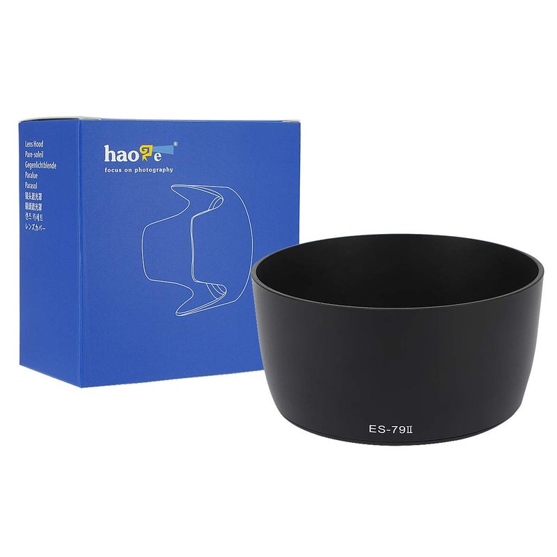 Haoge Bayonet Lens Hood for Canon EF 50mm f/1.0L USM, EF 85mm f/1.2L USM, EF 85mm f1.2L II USM, EF 80-200mm f/2.8L USM Replaces Canon ES-79II - Image 1